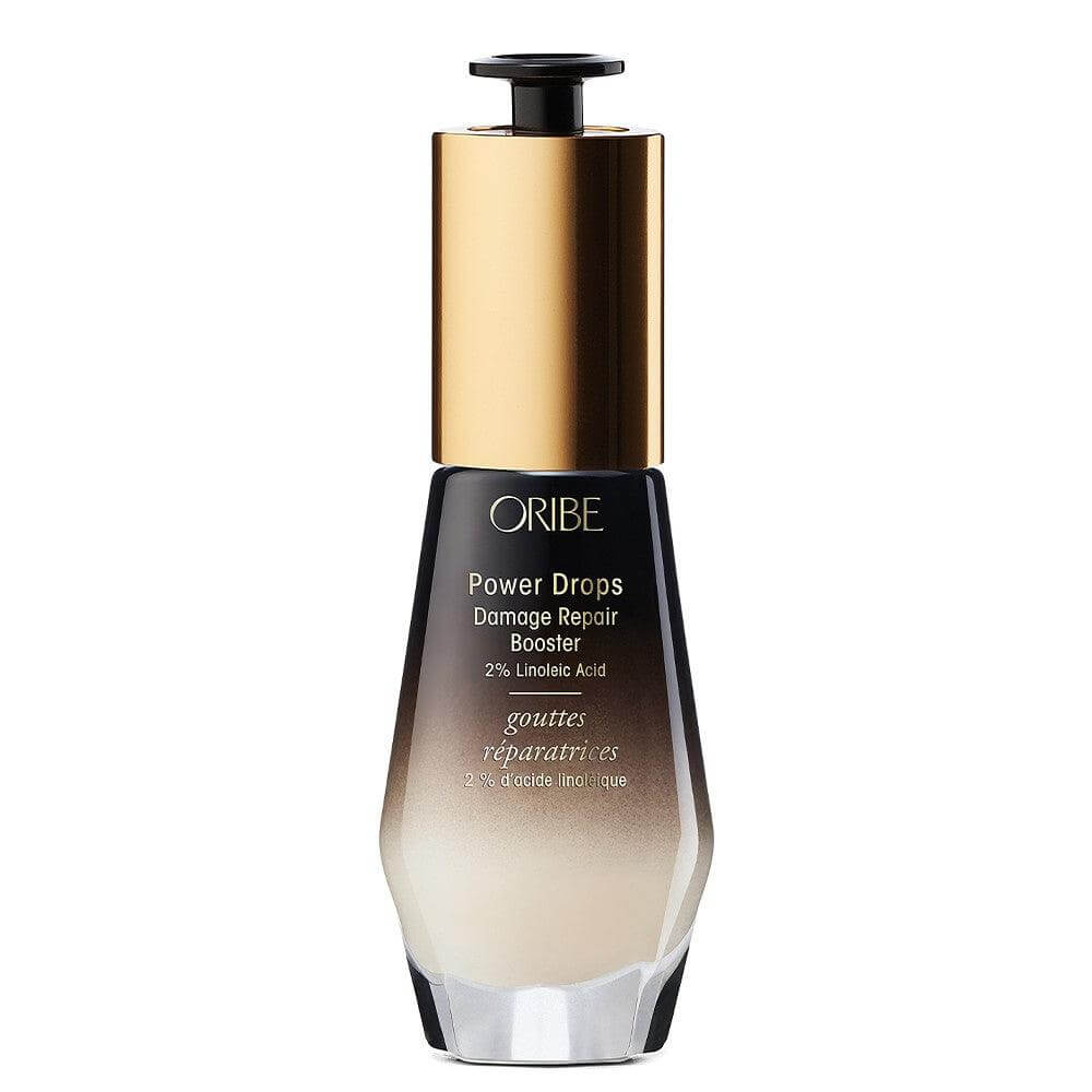 Power Drops Damage Repair Booster serum bottle for hair hydration and protection.