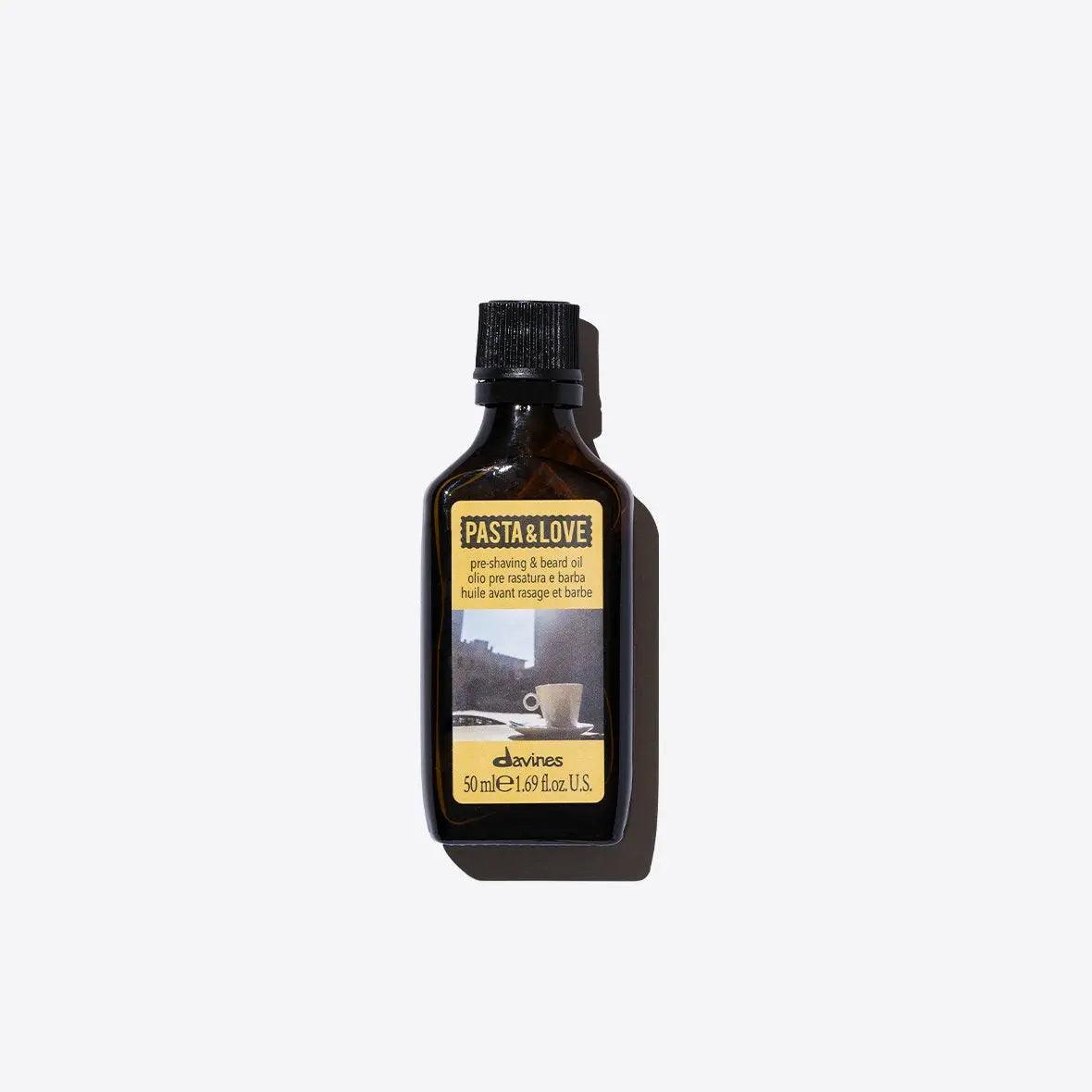 Pre-Shaving & Beard Oil with Almond and Jojoba, 50ml bottle for moisturizing, enhancing beard softness and pre-shave preparation.