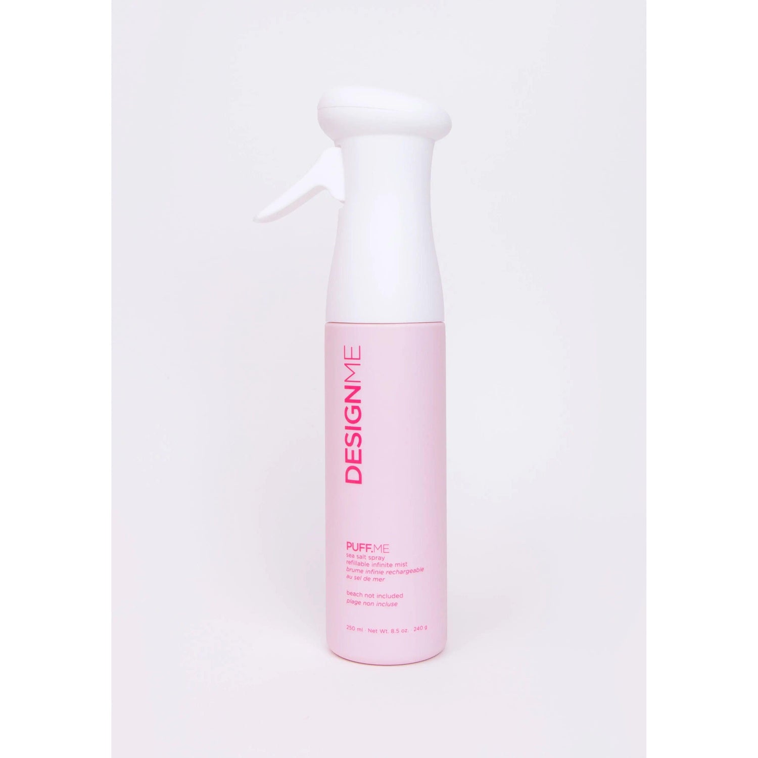 Design.Me Puff.Me Infinite Mist Sea Salt Spray bottle for tousled, full beachy hair.