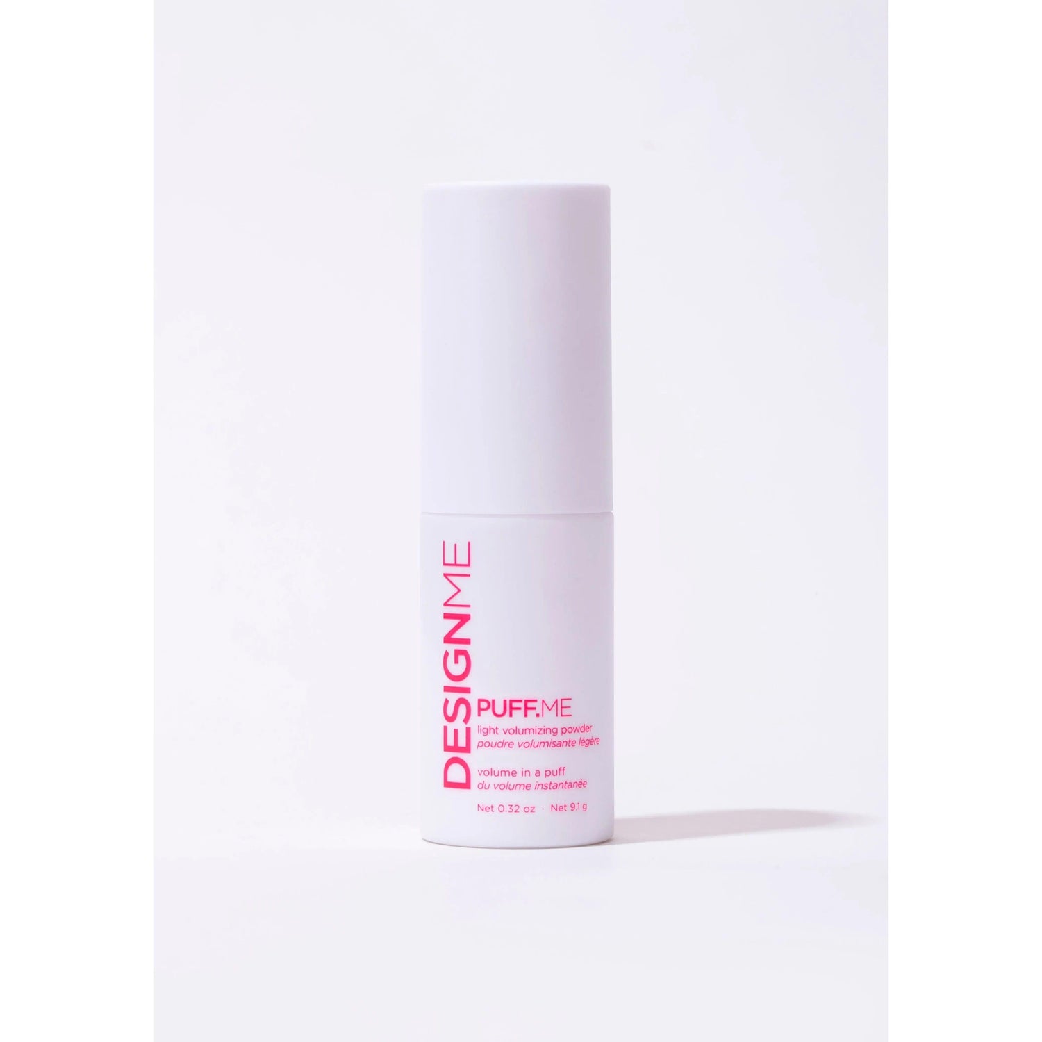 Puff.Me Light Volumizing Powder for instant root lift, 9g bottle by DESIGNME. Achieve volume effortlessly with lightweight formula.