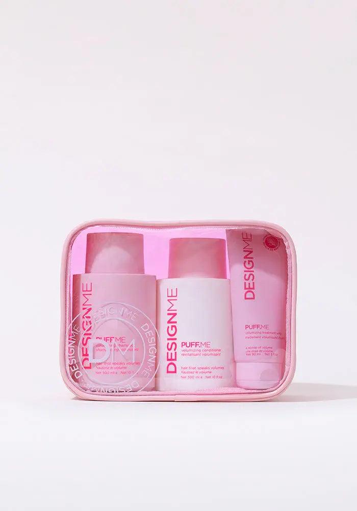 PUFF.ME Volume Glitz Kit with sulfate-free, paraben-free volumizing hair products for silky, weightless shine and soft, healthy volume.