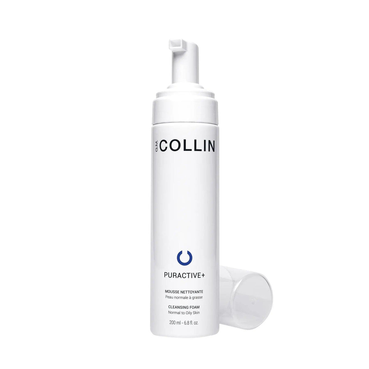 Puractive+ Cleansing Foam with salicylic acid and niacinamide for refined skin texture and tone, 200ml bottle by G.M. Collin.