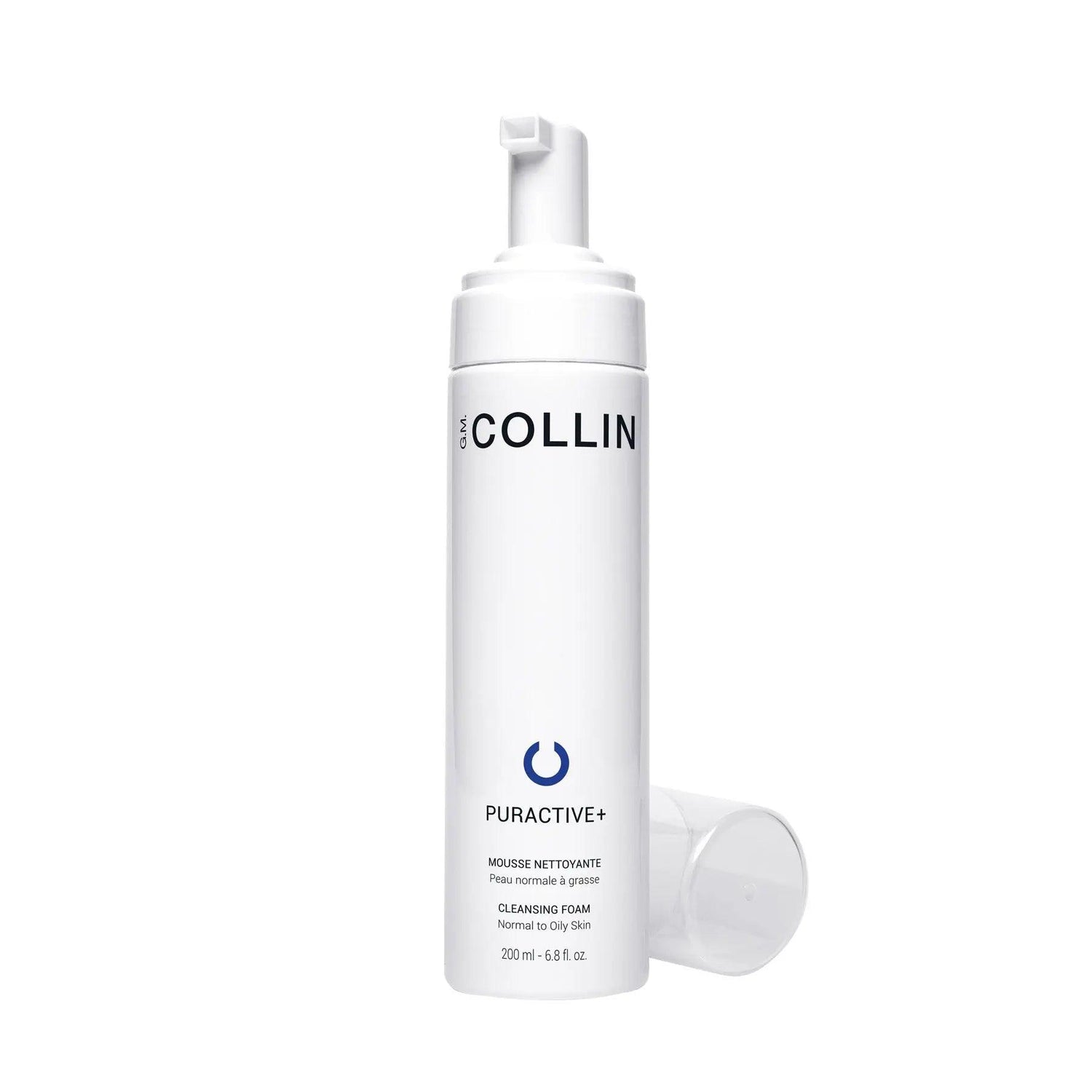 Puractive+ Cleansing Foam with salicylic acid and niacinamide for refined skin texture and tone, 200ml bottle by G.M. Collin.