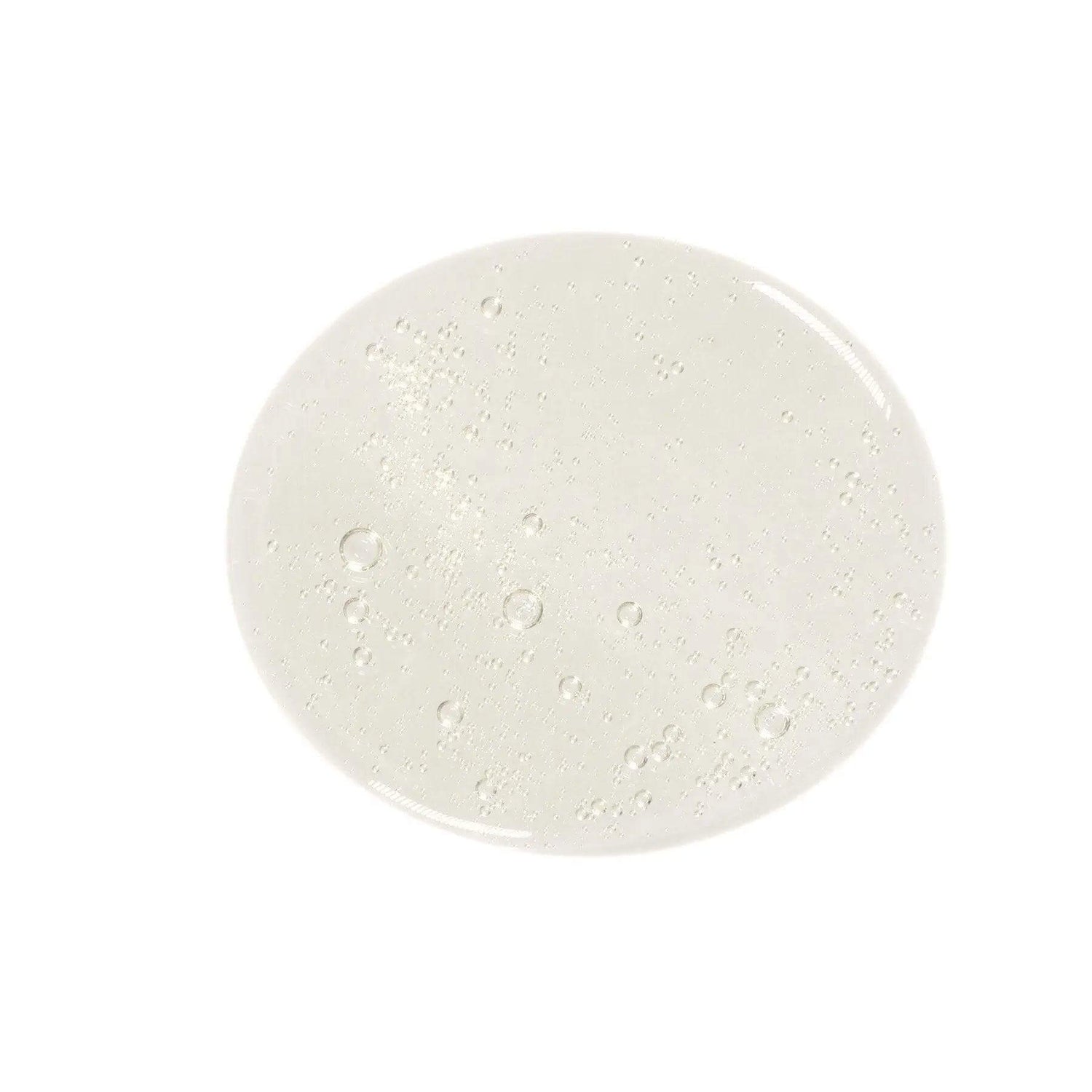 Clear texture of Puractive + Cleansing Gel showcasing gentle and natural ingredients ideal for sensitive skin cleansing.
