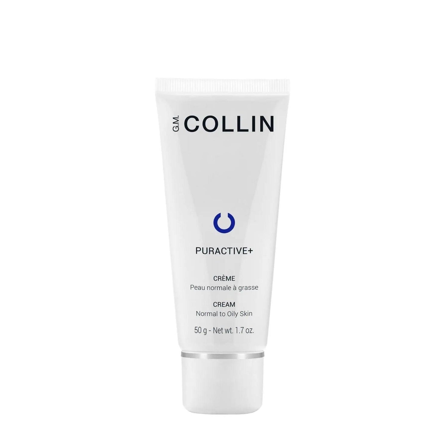 Puractive+ Cream tube for hydrating normal to oily skin with peptides, 50g.