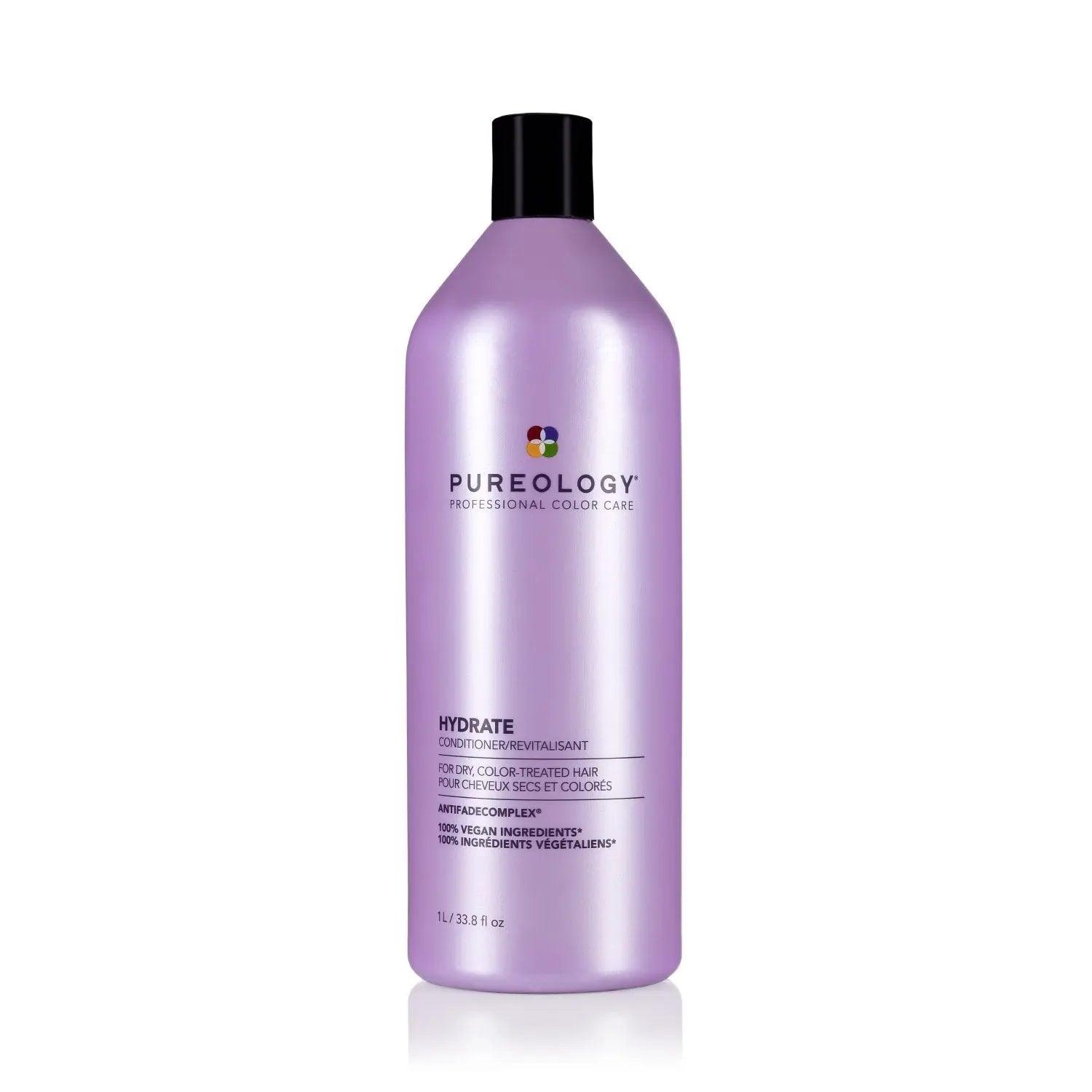 Pureology Hydrate Conditioner - sulfate-free moisturizing formula for dry hair with peppermint and corn mint essential oils.