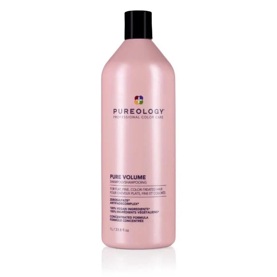 Pureology Pure Volume Shampoo bottle for fine hair, silicone-free, volumizing, and lifts roots for airy, weightless volume.