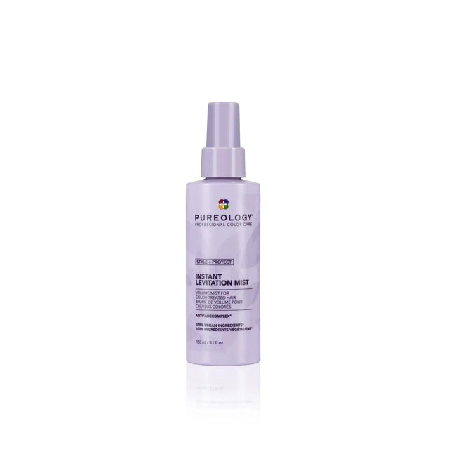 Pureology Style + Protect Instant Levitation Mist for 24-hour volumizing of fine hair, compatible with Pure Volume Shampoo.