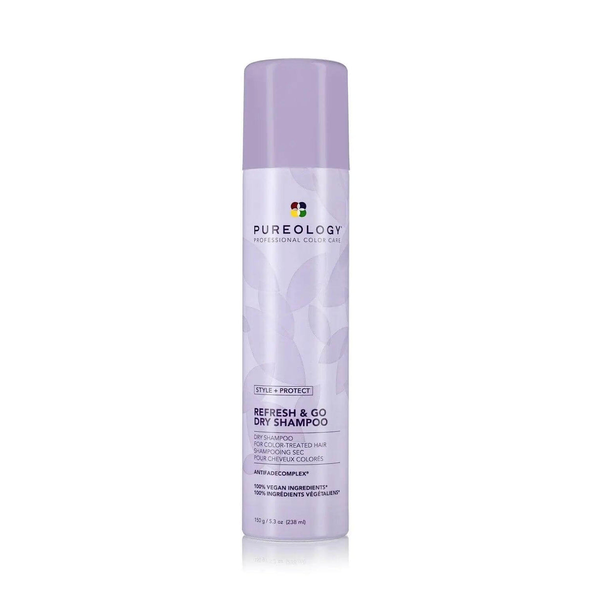 Pureology Style + Protect Refresh & Go Dry Shampoo bottle for color-treated hair.