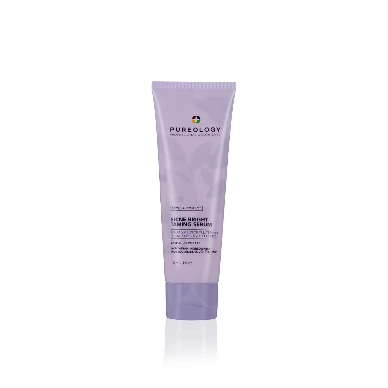 Pureology Style + Protect Shine Bright Taming Serum - smooths frizz, seals cuticle, enhances shine, lightweight hair care product