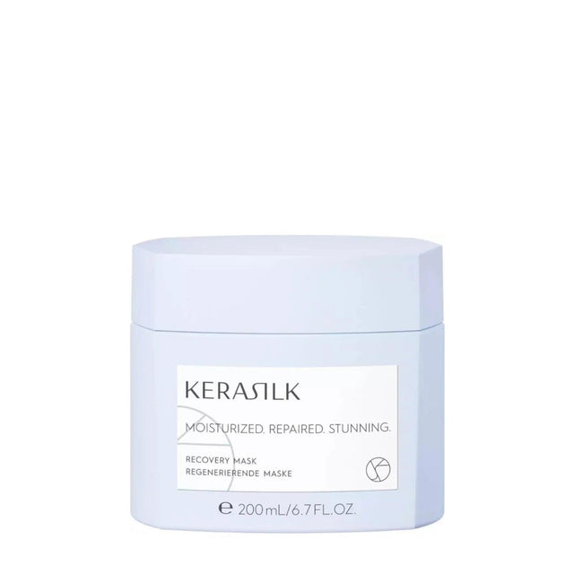 Goldwell Kerasilk Recovery Mask for damaged, frizzy hair, 200ml jar, deeply nourishes and hydrates for smooth, manageable results.