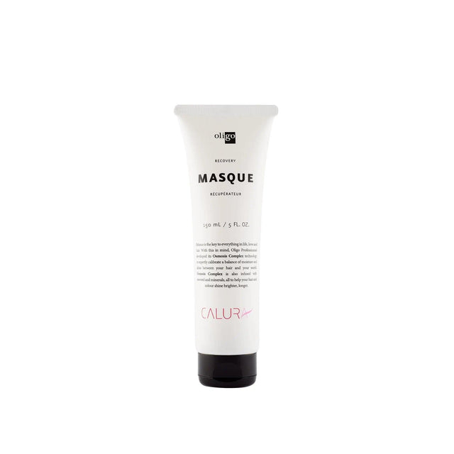 Oligo Recovery Masque for hydrating and repairing hair, vegan, gluten-free, paraben-free, sulfate-free, color-safe treatment.