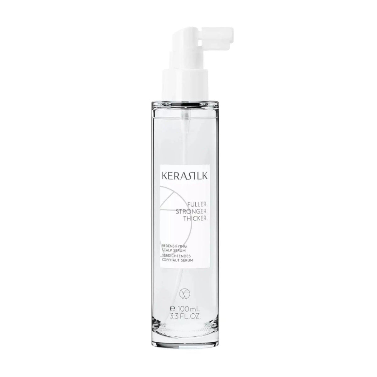 Kerasilk Redensifying Scalp Serum bottle for thicker hair, perfect for thinning and fine textures, 100ml size.