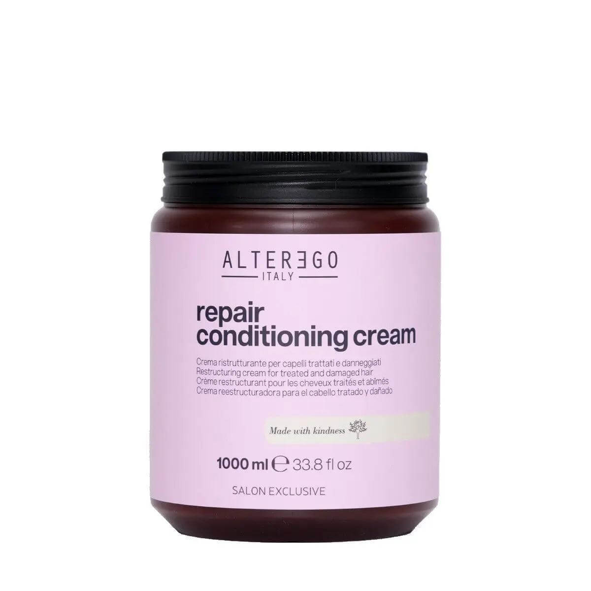 Repair Conditioning Cream 1000ml jar for deep hair nourishment, free from SLES/SLS, parabens, silicones, and petrolatum.