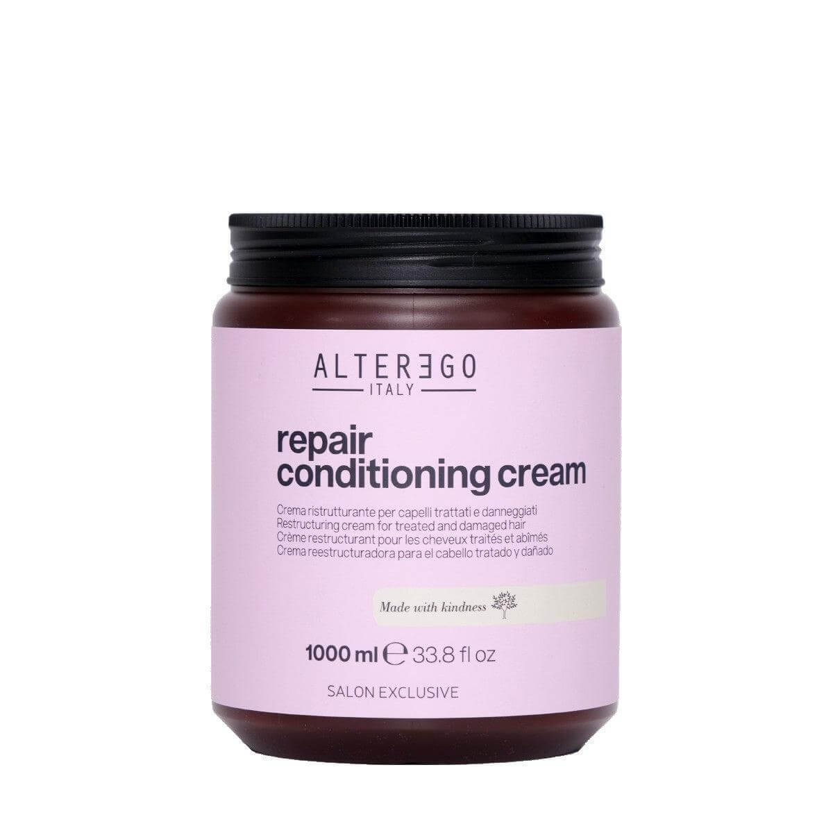 Repair Conditioning Cream jar for nourishing and repairing hair, free from SLES, SLS, parabens, silicones, and petrolatum.
