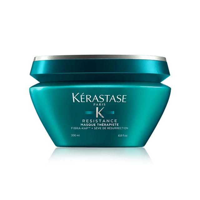 Kerastase Résistance Masque Therapiste for damaged hair repair and strengthening.