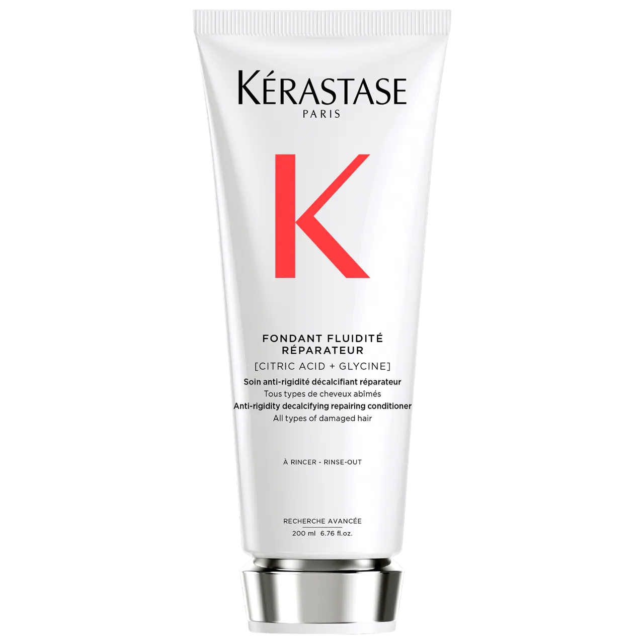 Kérastase Fondant Fluidité Réparateur Conditioner tube for damaged hair, restores elasticity and moisture.