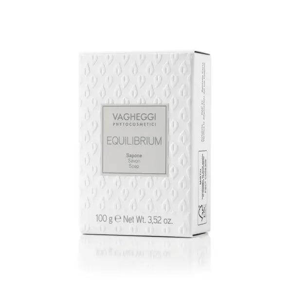 Equilibrium Soap with neutral pH for oily, acne-prone skin, deep cleansing face and body soap, 100g, with disodium and corn starch.