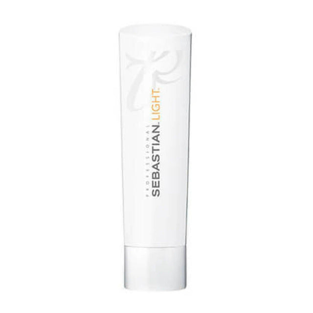 Sebastian Light Conditioner bottle for fine hair, promoting shine and body.