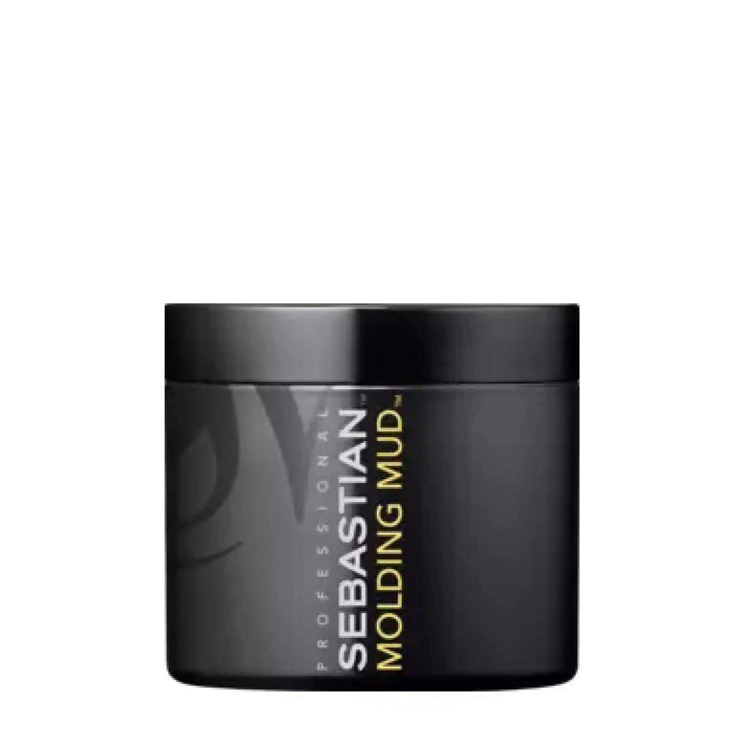 Sebastian Molding Mud fiber sculptor for remoldable hair styling in a black jar