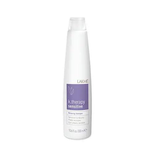 Lakme K.Therapy Sensitive Relaxing Shampoo bottle for sensitive scalp, gentle daily cleansing with soothing glacial water fragrance.