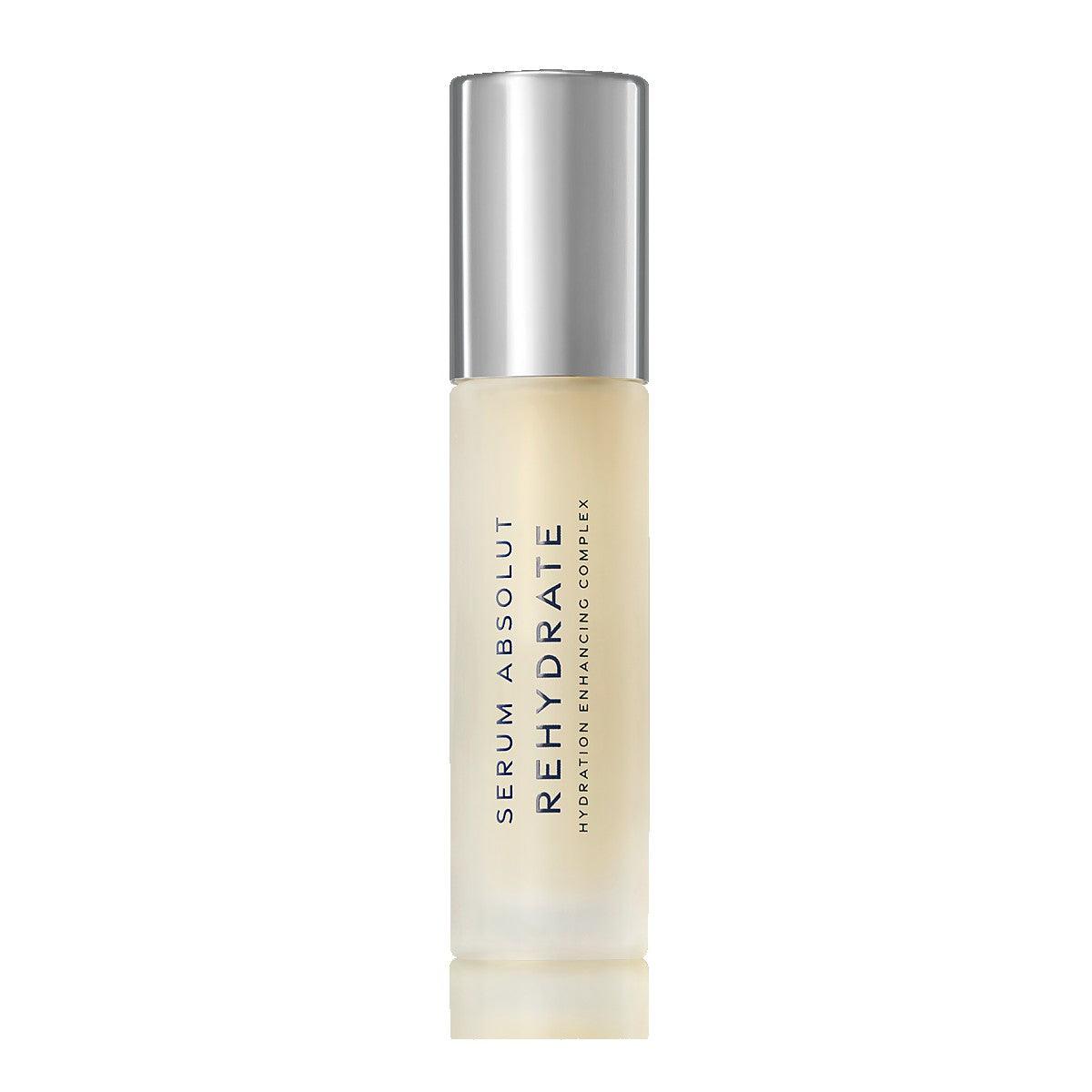 Serum Absolut Rehydrate bottle designed to enhance skin hydration and fortify lipid barrier for resilient, moisturized skin.
