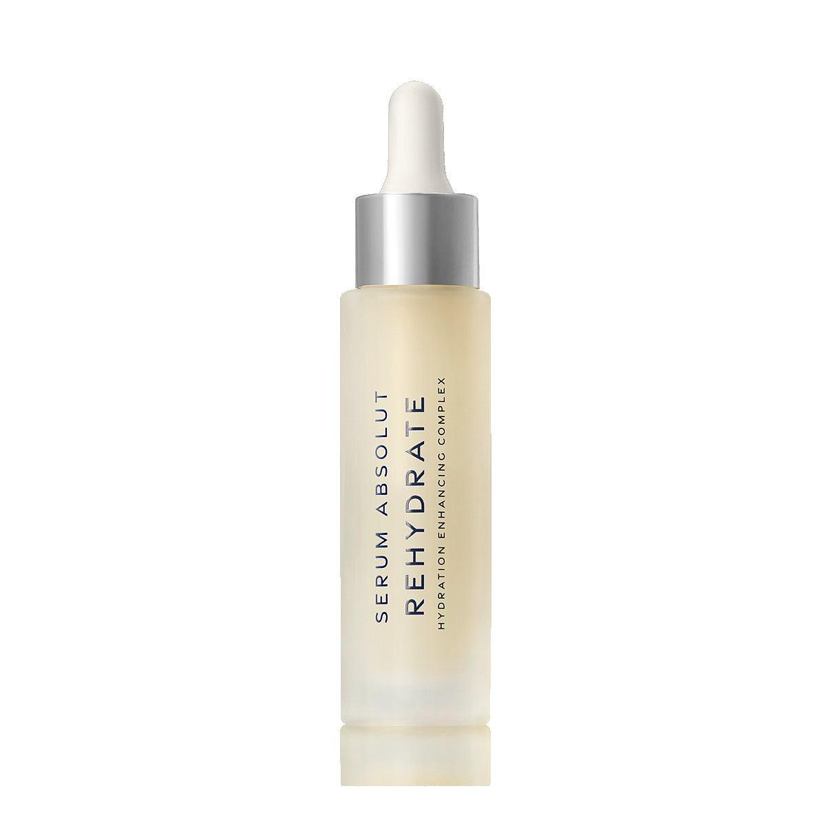 Bottle of Serum Absolut Rehydrate, a hydration-boosting serum for enhancing skin resilience and fortifying the lipid barrier.