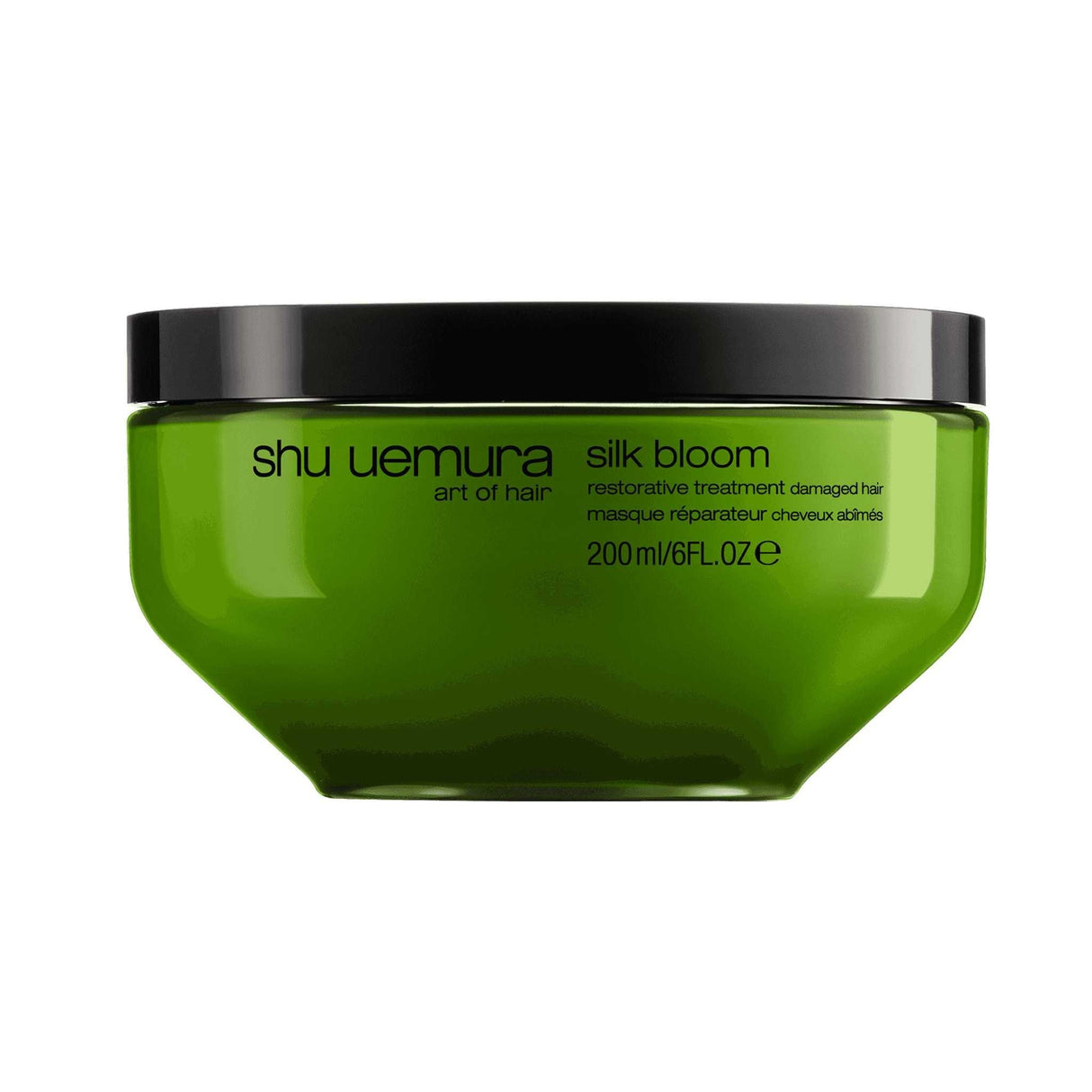 Shu Uemura Silk Bloom Restorative Treatment for damaged, weak hair, 200ml jar.