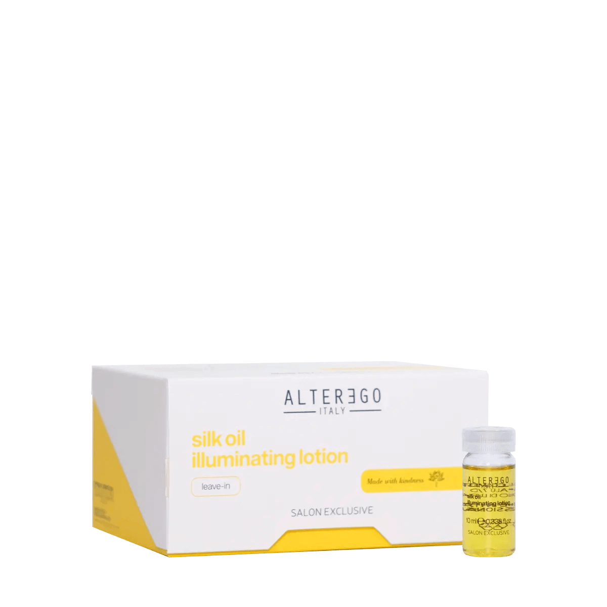 Silk Oil Illuminating Lotion for all hair types, nourishing no-rinse formula, sulphate and paraben free, enhances hair shine.