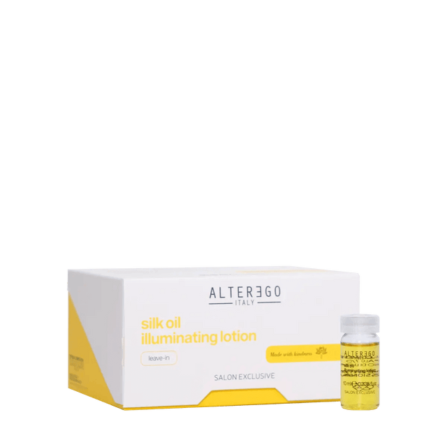 Silk Oil Illuminating Lotion for all hair types, nourishing no-rinse formula, sulphate and paraben free, enhances hair shine.