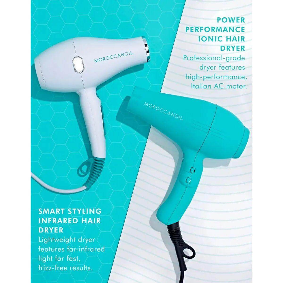 Smart Styling Infrared Hair Dryer with ceramic honeycomb heating and lightweight design for precise, energy-efficient styling.