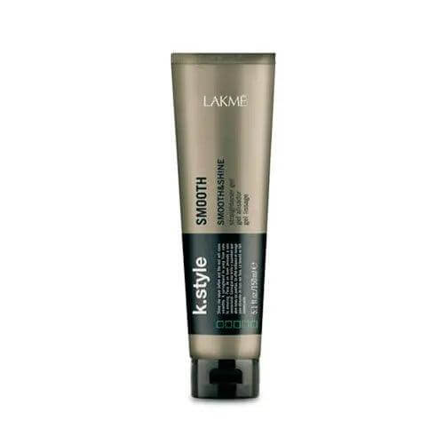 Lakme Smooth Straightener Gel for thermal hair protection, featuring grape seed antioxidant complex and apple scent.