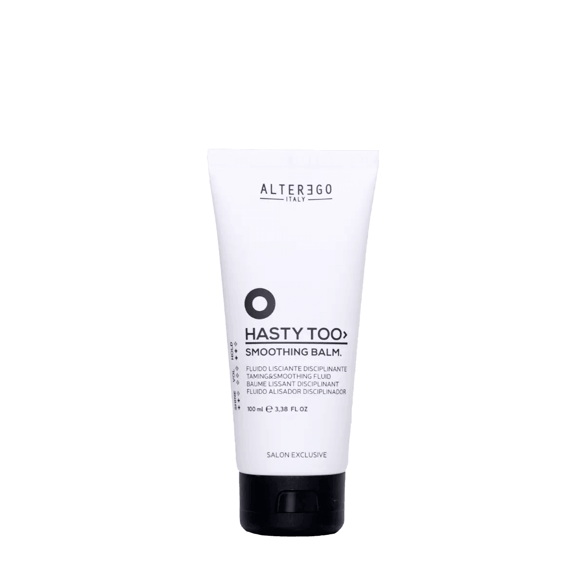 Alter Ego Italy Hasty Too Smoothing Balm for frizz control and smooth, glossy hair, 100 ml bottle.