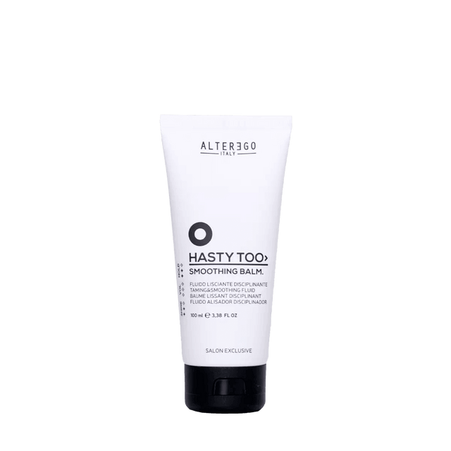 Alter Ego Italy Hasty Too Smoothing Balm for frizz control and smooth, glossy hair, 100 ml bottle.