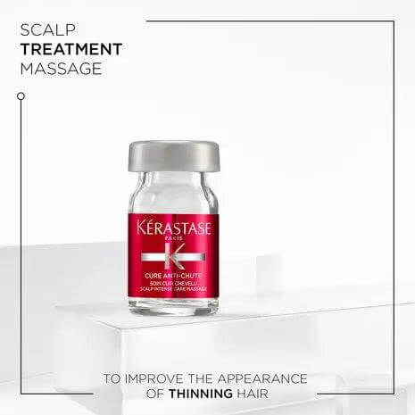 Kerastase Spécifique Cure Anti-Thinning Aminexil Scalp Treatment for reducing hair loss and promoting thicker hair growth.