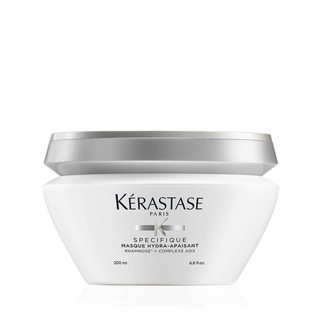 Kérastase Specifique Masque Hydra-Apaisant soothing hair mask for scalp hydration, 200ml product packaging.