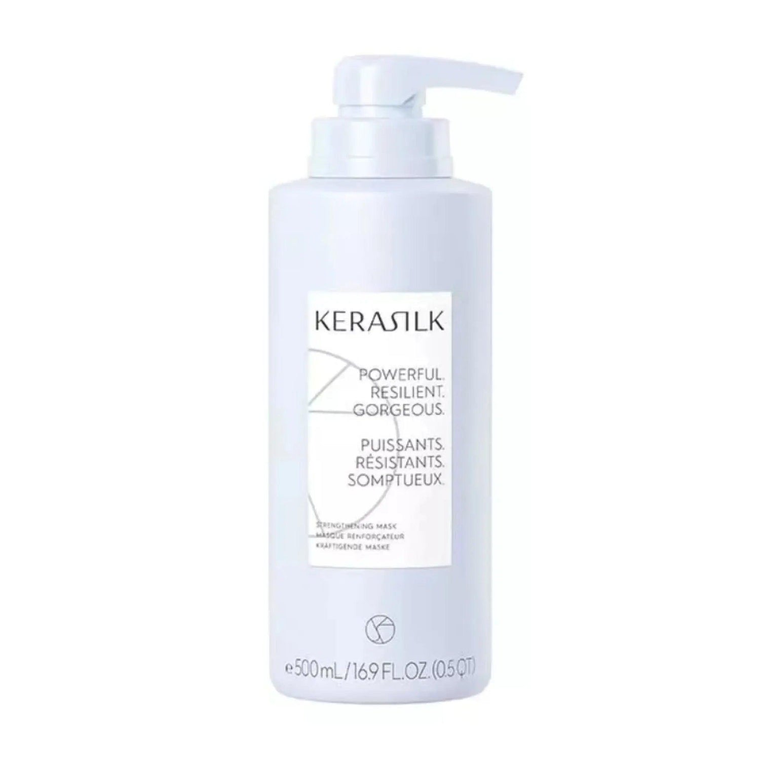 Kerasilk Strengthening Mask bottle for revitalizing and fortifying damaged hair, 500ml size.