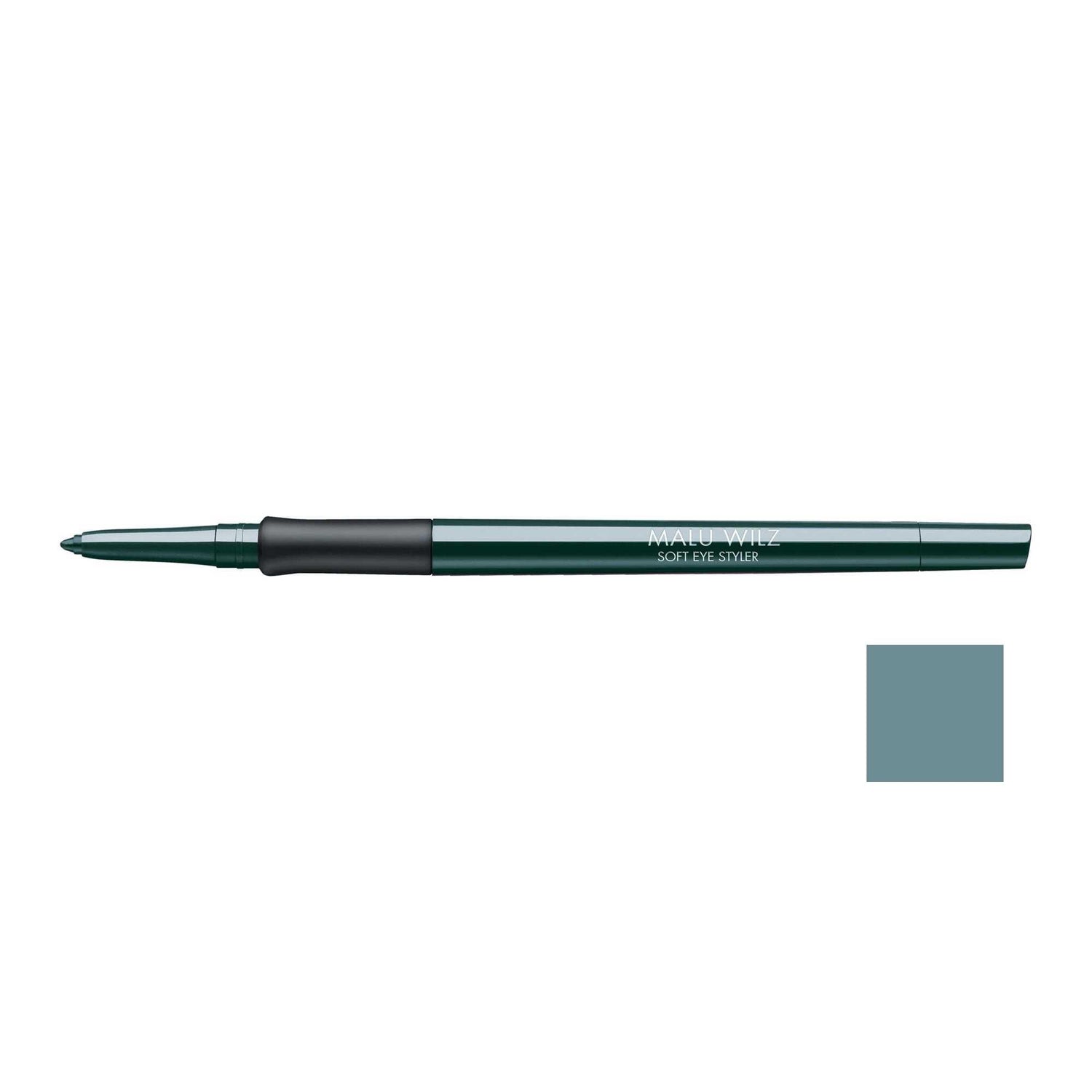 Malu Wilz Stylo Yeux Doux eyeliner pencil in teal color, designed for precision eye makeup.