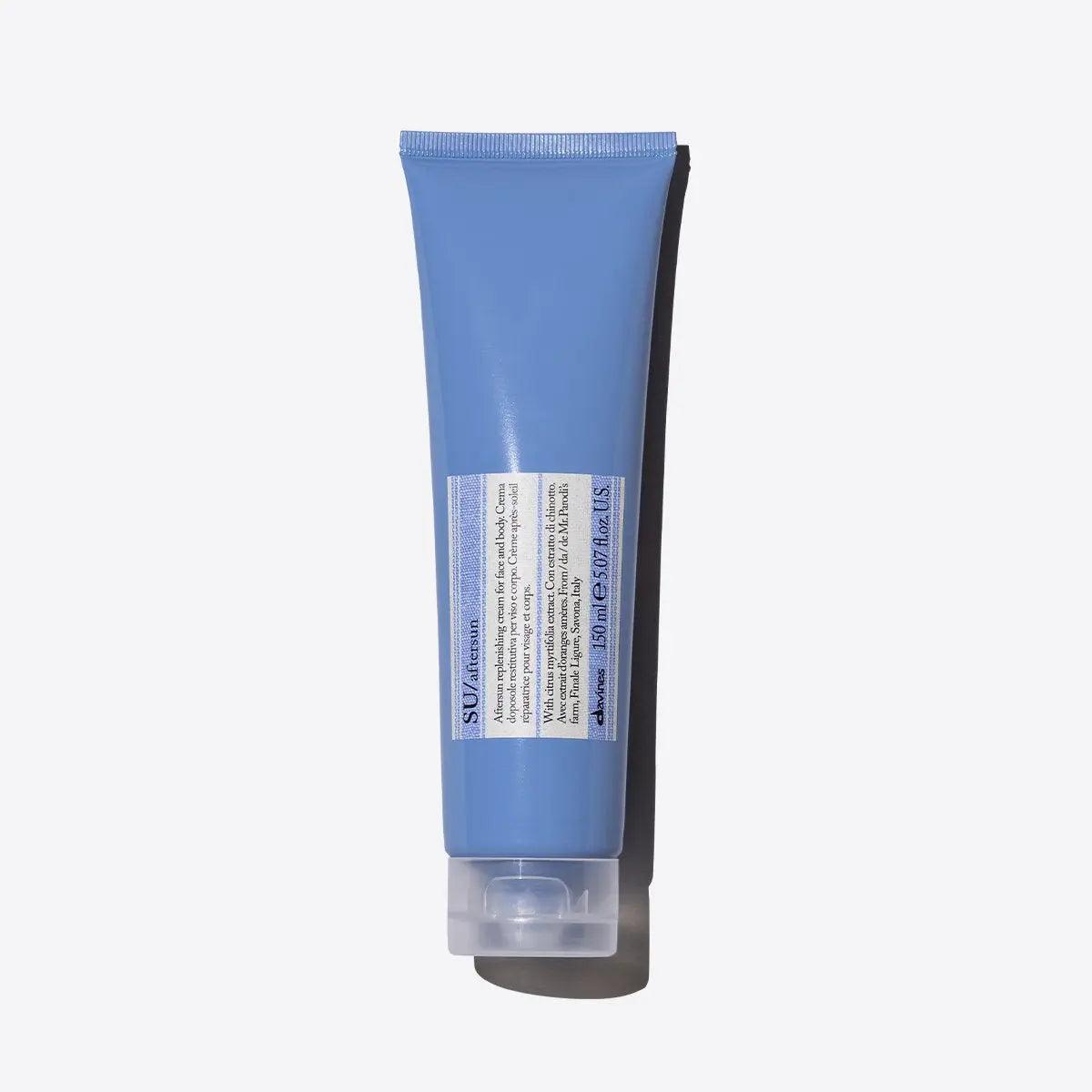 Su Aftersun gel cream tube for moisturizing and calming skin after sun exposure