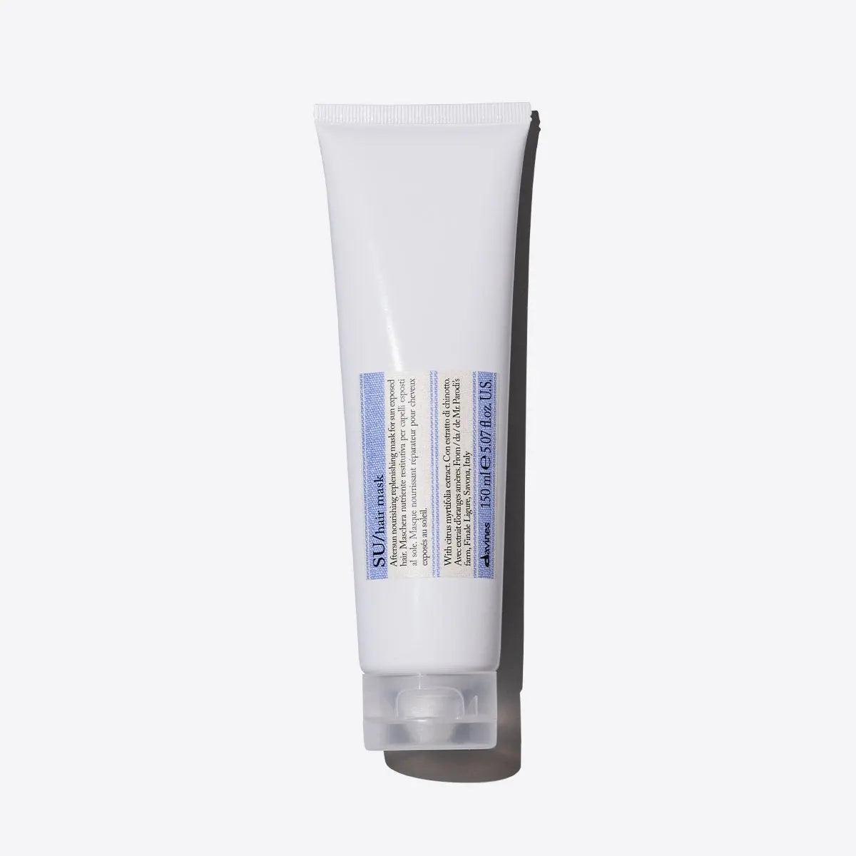 Su Hair Mask for sun, chlorine, and salt-damaged hair, 150ml tube, moisturizes and revitalizes with antioxidant benefits.