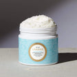 Sugar Reef Sugar Scrub in jar, top luxury exfoliating and hydrating body care product with pure cane sugar, coconut oil, almond.