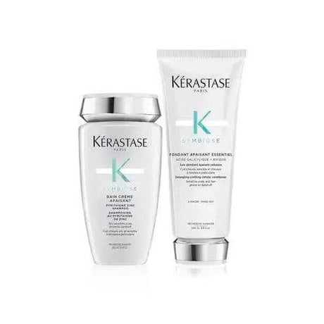 Kérastase Symbiose Routine for Fine to Medium Hair, anti-dandruff shampoo and conditioner set, restores moisture and eliminates flakes.