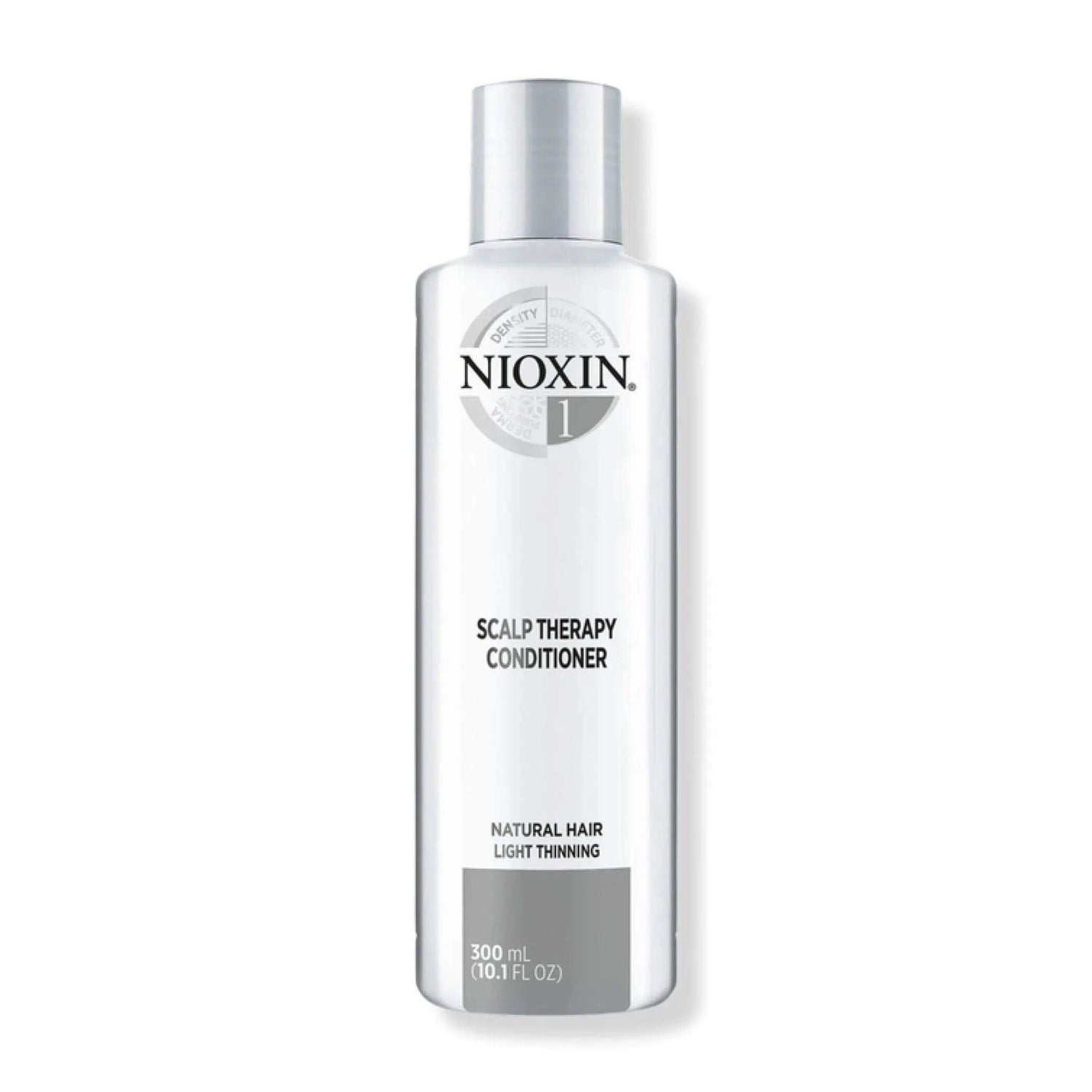 System 1 Scalp Therapy Conditioner by Nioxin for hydrating thinning natural hair, 300 ml bottle.