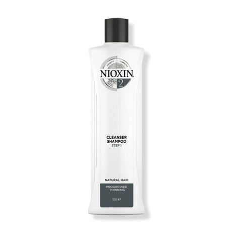 Nioxin System 2 Cleanser Shampoo for fine hair experiencing progressed thinning, 300ml bottle for non-chemically treated hair.