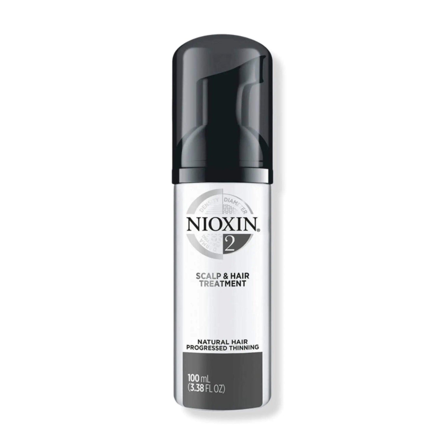 Nioxin System 2 Scalp & Hair Treatment for fine, natural hair with progressed thinning.