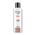 Nioxin System 3 Cleanser Shampoo for color-treated, thin hair, detoxifies and removes buildup, 300 ml bottle.