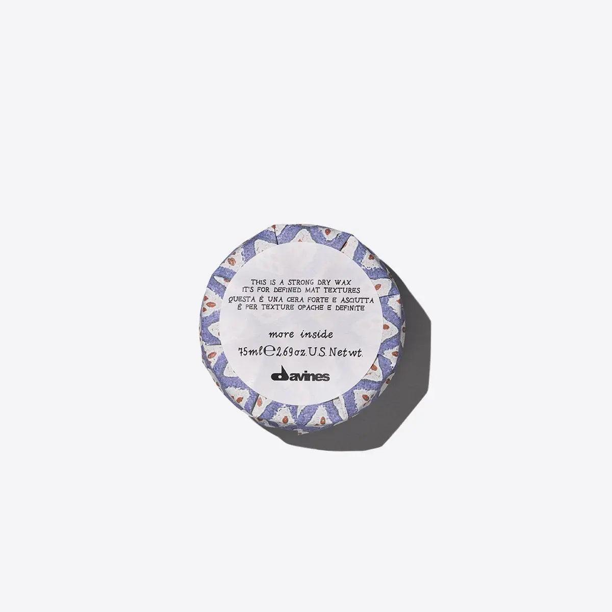 This Is A Strong Dry Wax for gentle hair definition, matte finish, no residue, 15ml container by Davines.