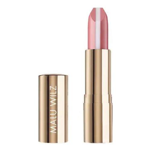 Malu Wilz Triple Care Lipstick in gold tube, offers hydration, protection, vibrant color, and silky finish, 3.5gr