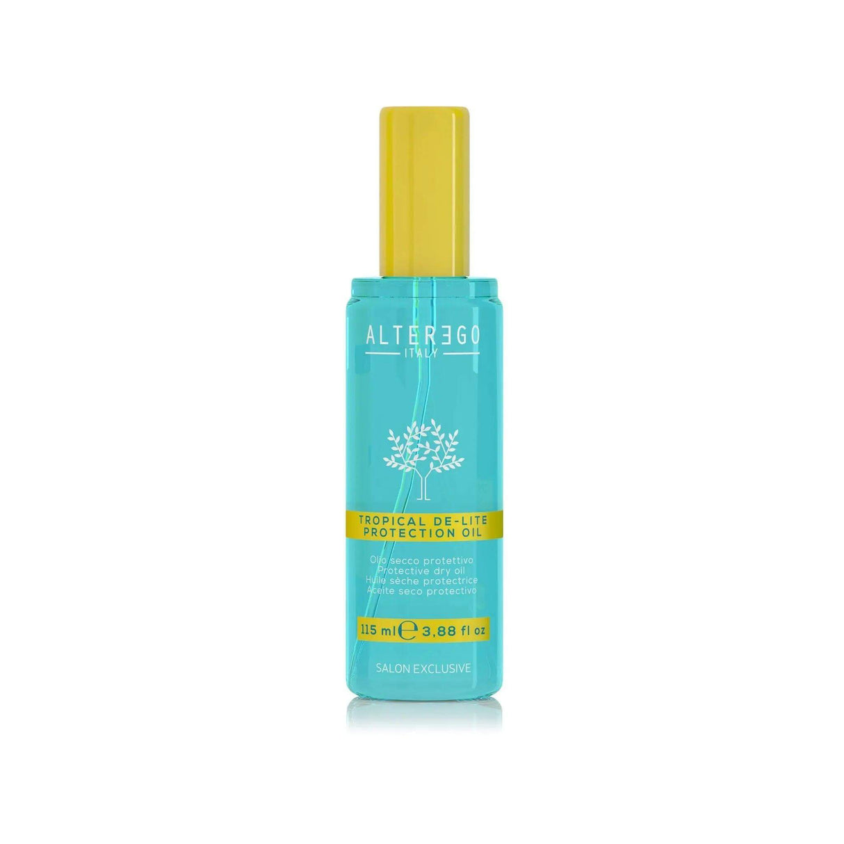 Tropical De-lite Oil for silky, frizz-free hair with lasting shine, 115ml spray bottle, provides protection against external aggressors.