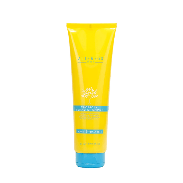 Tropical Rehab Shampoo tube, 300ml, for gently cleansing hair and removing salt and chlorine after sun exposure, pH 5.5-6.0